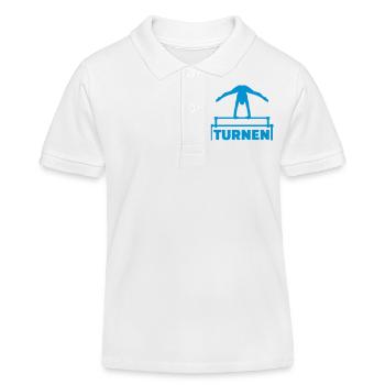 Turnen - Kinder Organic Poloshirt Mini Sprinter von Stanley/Stella - Weiß - Vorne