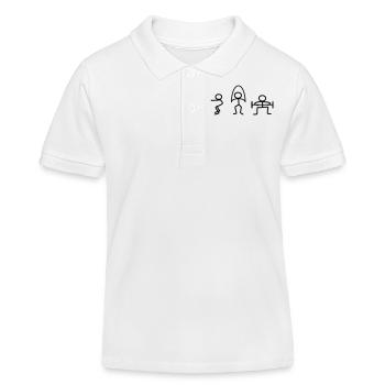 Fitness gym - Kids Organic Polo Shirt by Stanley/Stella - white - Front