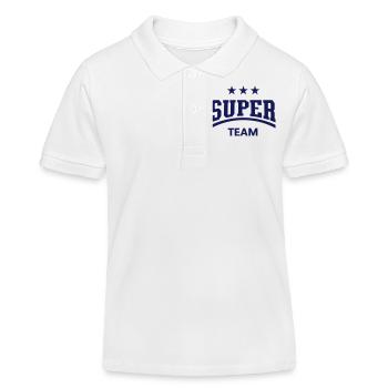 Super Team - Kids Organic Polo Shirt by Stanley/Stella - white - Front