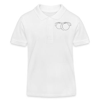 2 pfirsiche lecker frucht früchte - Kinder Organic Poloshirt Mini Sprinter von Stanley/Stella - Weiß - Vorne