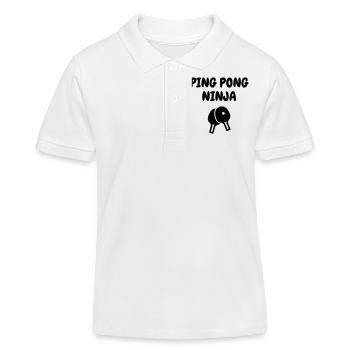 Table Tennis - Ping Pong - Sport - Racket - Ball - Kinder Organic Poloshirt Mini Sprinter von Stanley/Stella - Weiß - Vorne