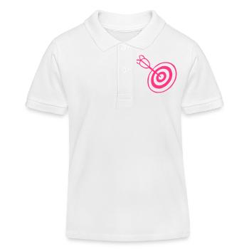 cible fleche flechette mille centre - Polo enfant bio Stanley/Stella - blanc - Devant