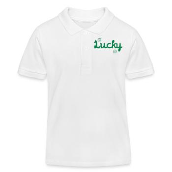 Chance / Chanceux / Luck / Lucky - Polo enfant bio Stanley/Stella - blanc - Devant