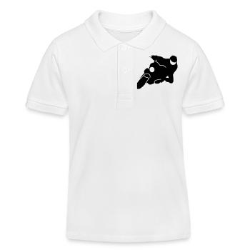 moto - Polo enfant bio Stanley/Stella - blanc - Devant
