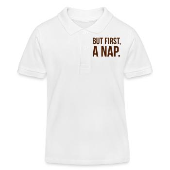 But first a NAP - Polo enfant bio Stanley/Stella - blanc - Devant