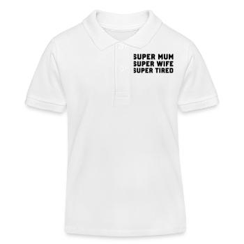 Super Mum - Kinder Organic Poloshirt Mini Sprinter von Stanley/Stella - Weiß - Vorne