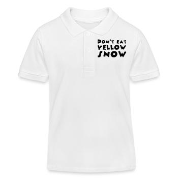 Don't eat yellow snow - Kinder Organic Poloshirt Mini Sprinter von Stanley/Stella - Weiß - Vorne