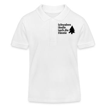 Schwabenländle hoch die Tännle - Kinder Organic Poloshirt Mini Sprinter von Stanley/Stella - Weiß - Vorne