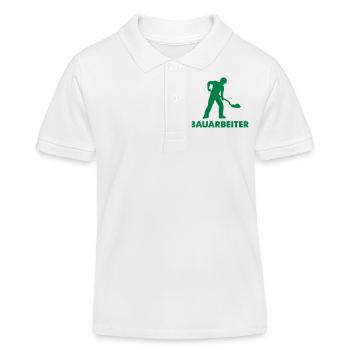 bauarbeiter baustelle 1 - Kinder Organic Poloshirt Mini Sprinter von Stanley/Stella - Weiß - Vorne