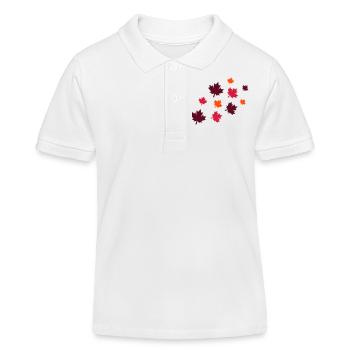 Maple Leaves - Kids Organic Polo Shirt by Stanley/Stella - white - Front