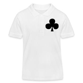 Kreuz - Kartenspiel - Kinder Organic Poloshirt Mini Sprinter von Stanley/Stella - Weiß - Vorne