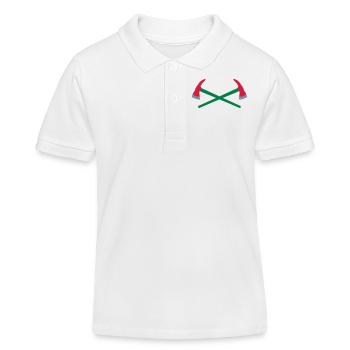 Hache de pompier croisée - Polo enfant bio Stanley/Stella - blanc - Devant