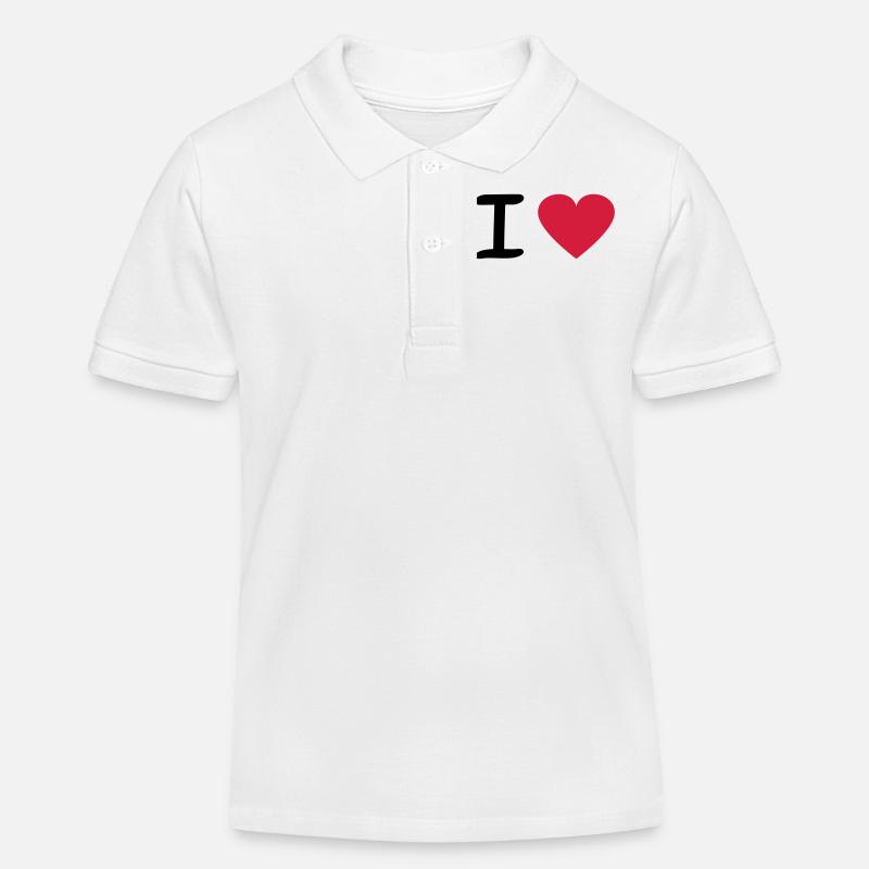 J’aime - Polo enfant bio Stanley/Stella - blanc