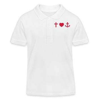 Glaube Liebe Hoffnung - Kinder Organic Poloshirt Mini Sprinter von Stanley/Stella - Weiß - Vorne