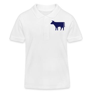 kuh - Kinder Organic Poloshirt Mini Sprinter von Stanley/Stella - Weiß - Vorne
