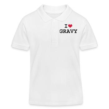 Ich liebe Gravy - Kinder Organic Poloshirt Mini Sprinter von Stanley/Stella - Weiß - Vorne