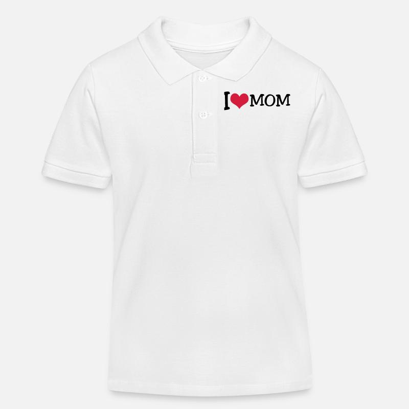 i love mom - Kinder Organic Poloshirt Mini Sprinter von Stanley/Stella - Weiß