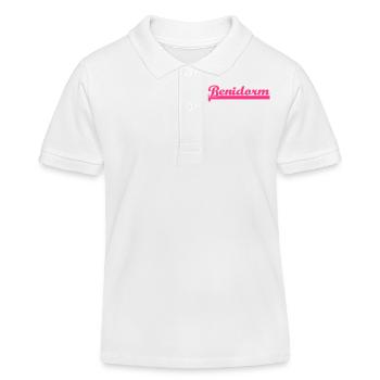 Benidorm Holiday Spain Mallorca - Kinder Organic Poloshirt Mini Sprinter von Stanley/Stella - Weiß - Vorne