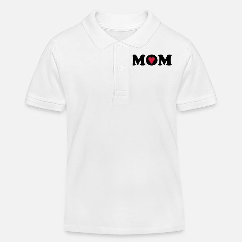 Ich liebe Mama - Kinder Organic Poloshirt Mini Sprinter von Stanley/Stella - Weiß