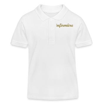 Infirmière - Polo enfant bio Stanley/Stella - blanc - Devant