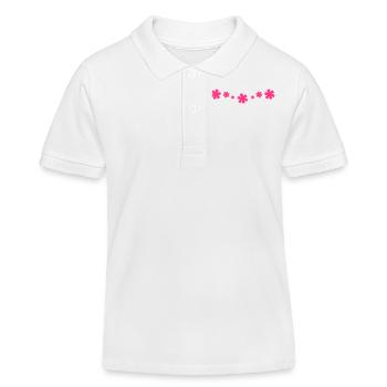 Blumen, Blume,Schmuck - Kinder Organic Poloshirt Mini Sprinter von Stanley/Stella - Weiß - Vorne