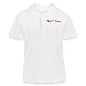 Do not touch red - Kinder Organic Poloshirt Mini Sprinter von Stanley/Stella - Weiß - Vorne