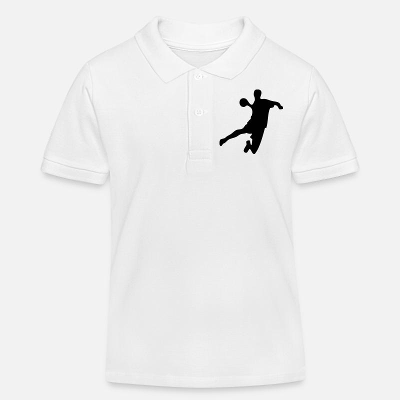 raohandball1black - Polo enfant bio Stanley/Stella - blanc