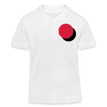 Two touching circles - Kids Organic Polo Shirt by Stanley/Stella - white - Front