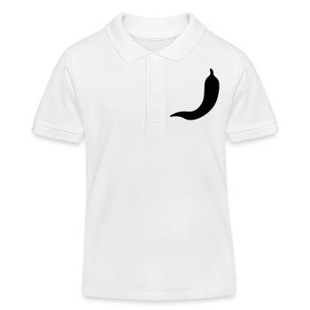 Chilli vector outline - Kids Organic Polo Shirt by Stanley/Stella - white - Front