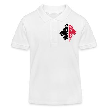 Loewe und Lamm, Lion and Lamb - Kinder Organic Poloshirt Mini Sprinter von Stanley/Stella - Weiß - Vorne