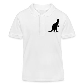kangaroo animal - Kinder Organic Poloshirt Mini Sprinter von Stanley/Stella - Weiß - Vorne