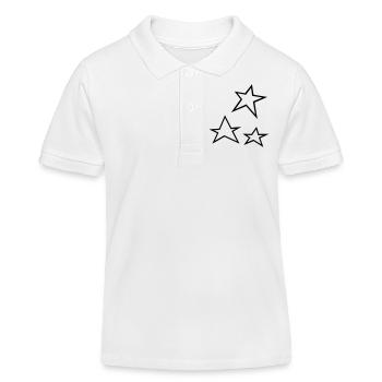 Sterne - Kinder Organic Poloshirt Mini Sprinter von Stanley/Stella - Weiß - Vorne