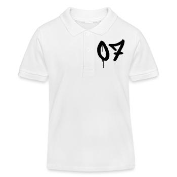 Graffiti : 07 - Kids Organic Polo Shirt by Stanley/Stella - white - Front