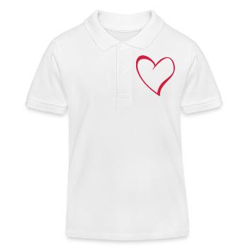 Heart - Kinder Organic Poloshirt Mini Sprinter von Stanley/Stella - Weiß - Vorne