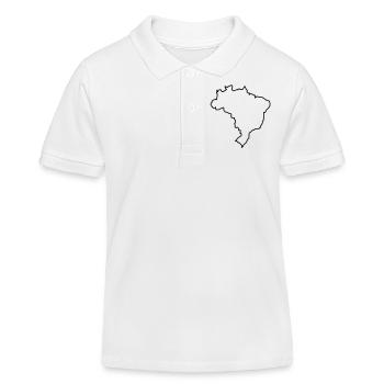 Brésil / / Coupe du Monde 2014 / / Football - Polo enfant bio Stanley/Stella - blanc - Devant
