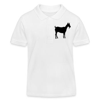 ziege - Kinder Organic Poloshirt Mini Sprinter von Stanley/Stella - Weiß - Vorne