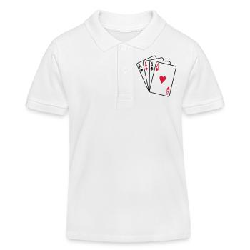 Poker - Polo enfant bio Stanley/Stella - blanc - Devant