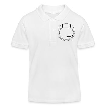 astronauten_helm_01 - Kinder Organic Poloshirt Mini Sprinter von Stanley/Stella - Weiß - Vorne