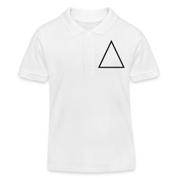 Triangle Outline - Kids Organic Polo Shirt by Stanley/Stella - white - Front