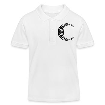 Lune, Maya Tattoo, Tribal, Pleine Lune, gothique, - Polo enfant bio Stanley/Stella - blanc - Devant