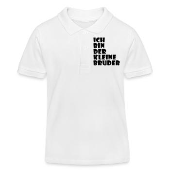 Ich bin der kleine Bruder - Kinder Organic Poloshirt Mini Sprinter von Stanley/Stella - Weiß - Vorne