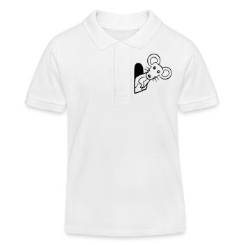 Trou de souris Trou de souris Trou de souris Peeps Mignon Drôle Bande dessinée - Polo enfant bio Stanley/Stella - blanc - Devant