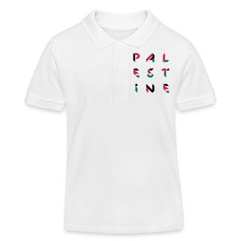 palestine 2 - Polo enfant bio Stanley/Stella - blanc - Devant