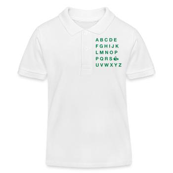 ABC-Tea - Kinder Organic Poloshirt Mini Sprinter von Stanley/Stella - Weiß - Vorne