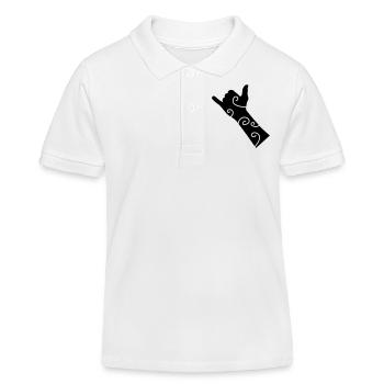 hand - Kinder Organic Poloshirt Mini Sprinter von Stanley/Stella - Weiß - Vorne