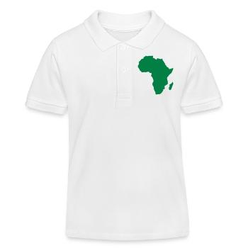 L'Afrique, le continent, l'Europe, l'Asie, - Polo enfant bio Stanley/Stella - blanc - Devant
