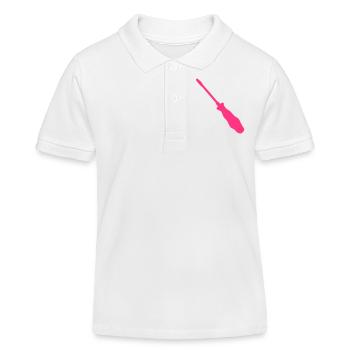 Tournevis - Outil - Polo enfant bio Stanley/Stella - blanc - Devant