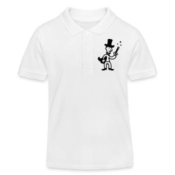 Magicien - Line - Polo enfant bio Stanley/Stella - blanc - Devant