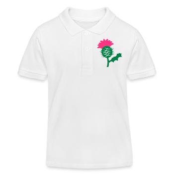seule fleur de tête de chardon écossais Ecosse - Polo enfant bio Stanley/Stella - blanc - Devant