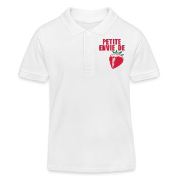 petite envie de fraise - Polo enfant bio Stanley/Stella - blanc - Devant